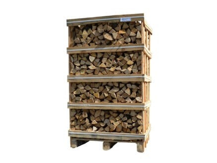 Woodcom Groot krat gemengd brandhout ovengedroogd – 1,8 m³