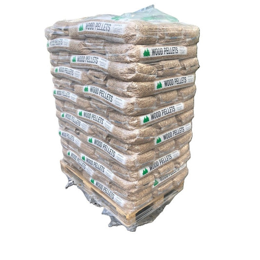 Pallet 65 zakken naaldhout pellets 15 kg – 975 kg DIN+